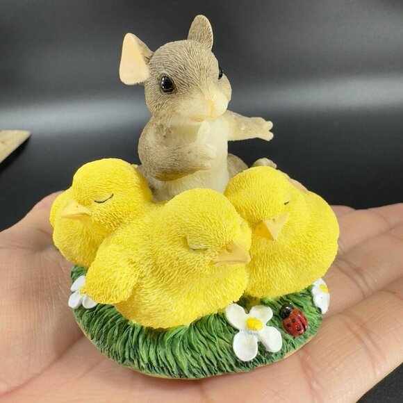 Charming Tails Fitz And Floyd Figurine Resin Whimsical Shhh Don’t Make A Peep - Picture 12 of 13